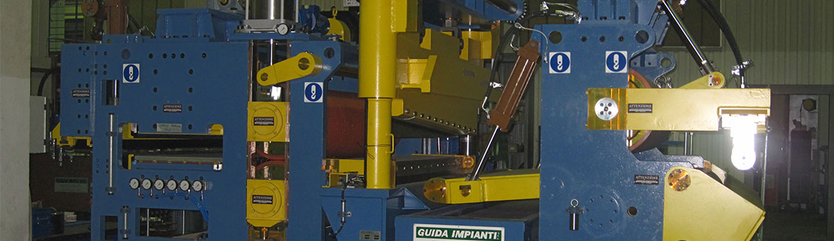 Tensioning group for coil cutting line; production for Guida Impianti